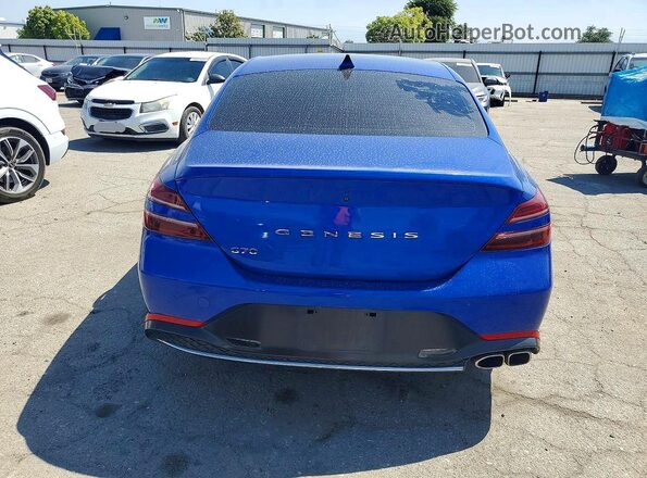 KMTG34TA2NU094577 2022 GENESIS G70 Blue Вид ззаду