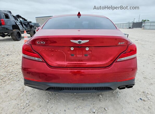 KMTG44LA9LU048335 2020 GENESIS G70 Burgundy Вид ззаду