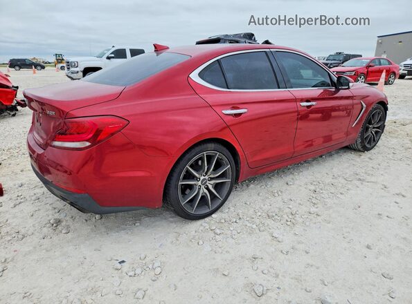 KMTG44LA9LU048335 2020 GENESIS G70 Burgundy Задня права чверть