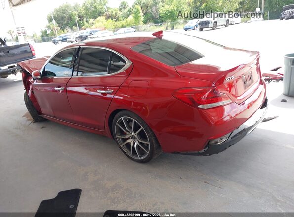 KMTG54LEXLU056427 2020 GENESIS G70 Red Tył lewy