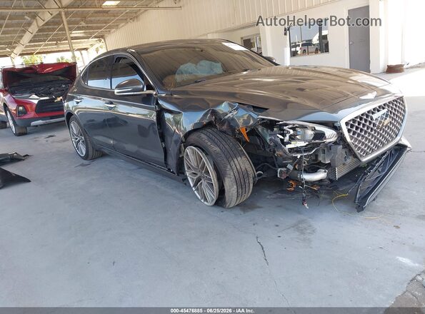 KMTG64LA4LU048737 2020 GENESIS G70 Dark Blue Vista interior trasera