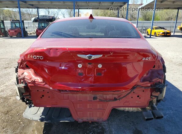 KMTG64LA7LU049218 2020 GENESIS G70 Red უკანა ხედი