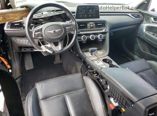 KMTG64LA7LU062633 2020 GENESIS G70 Black წინა პანელის ხედი
