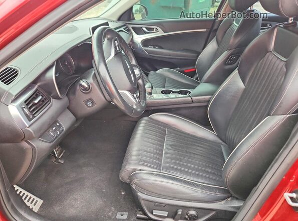 KMTG74LE5LU051209 2020 GENESIS G70 Burgundy წინა სალონის ხედი
