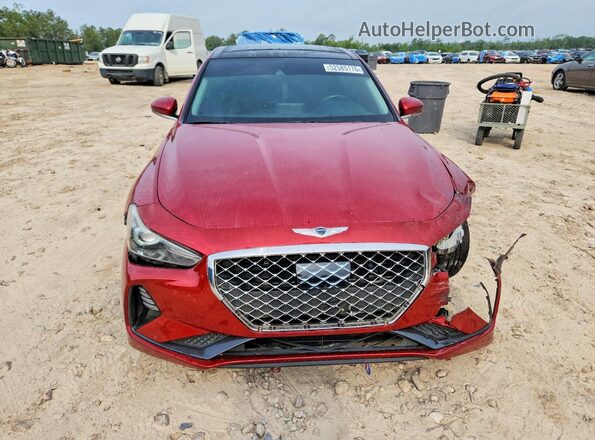 KMTG74LE5LU051209 2020 GENESIS G70 Burgundy წინა ხედი