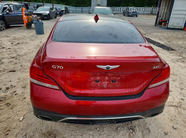 KMTG74LE5LU051209 2020 GENESIS G70 Burgundy უკანა ხედი