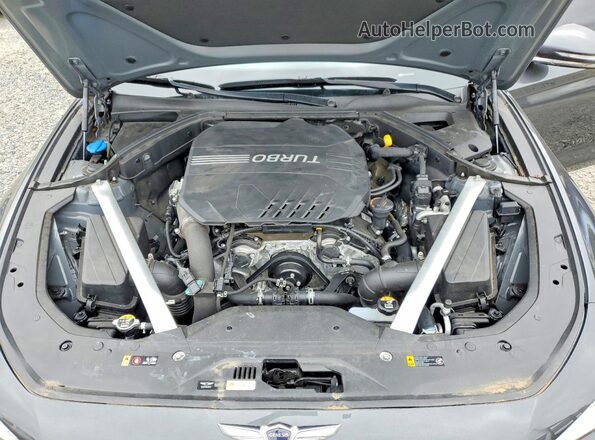 KMTG74LEXLU053294 2020 GENESIS G70 Gray უკანა სალონის ხედი