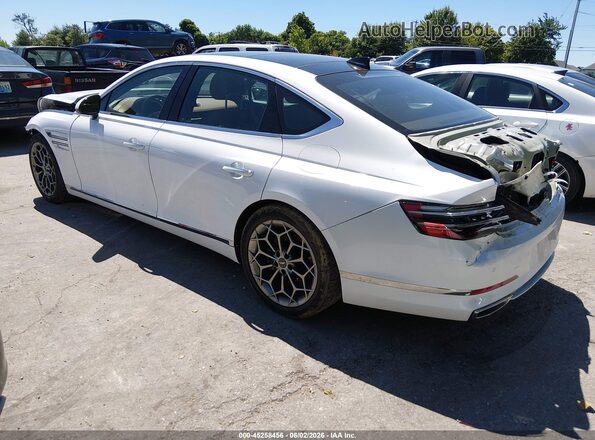 KMTGB4SC2MU048834 2021 GENESIS G80 White Trasero izquierdo