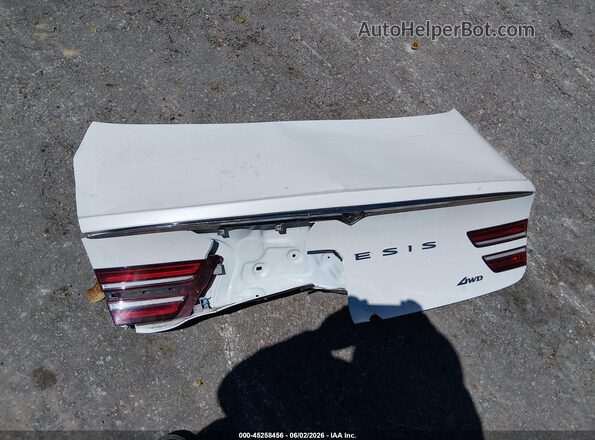 KMTGB4SC2MU048834 2021 GENESIS G80 White Vista del cuadro de instrumentos
