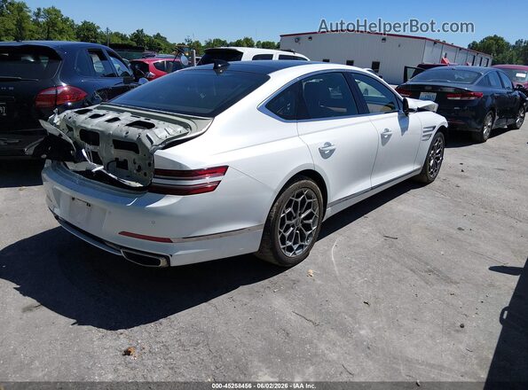 KMTGB4SC2MU048834 2021 GENESIS G80 White Trasero derecho