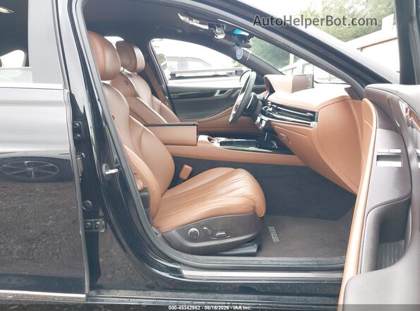 KMTGB4SC5NU093476 2022 GENESIS G80 Черный Вид салона спереди