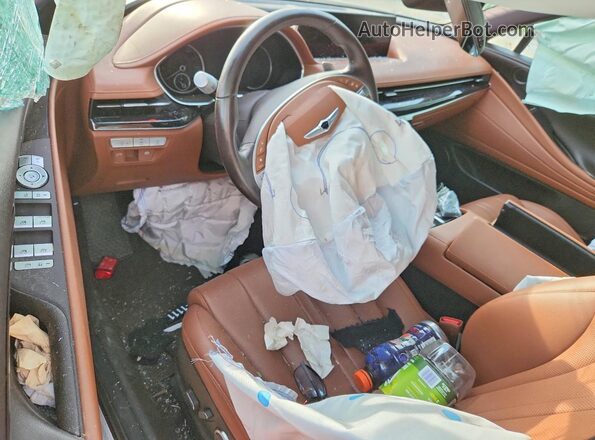 KMTGB4SC5PU193841 2023 GENESIS G80 White Առջևի վահանակի տեսք