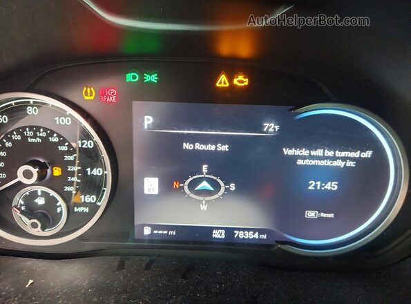 KMTGB4SC6NU092191 2022 GENESIS G80 Gray Widok zestawu wskaźników