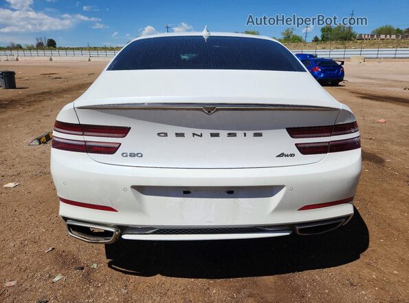 KMTGB4SCXMU073271 2021 GENESIS G80 White Rear view