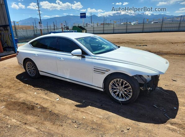 KMTGB4SCXMU073271 2021 GENESIS G80 White Front right
