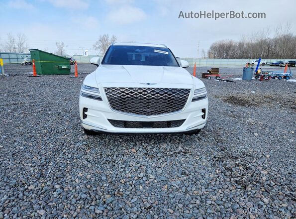 KMUHBDSB6NU075642 2022 GENESIS GV80 White Front view