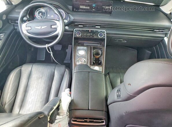 KMUHBDSB9NU076865 2022 GENESIS GV80 Blue Widok deski rozdzielczej