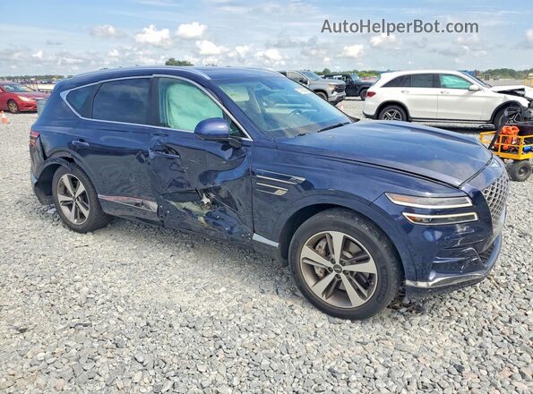 KMUHBDSB9NU076865 2022 GENESIS GV80 Blue Przód prawy