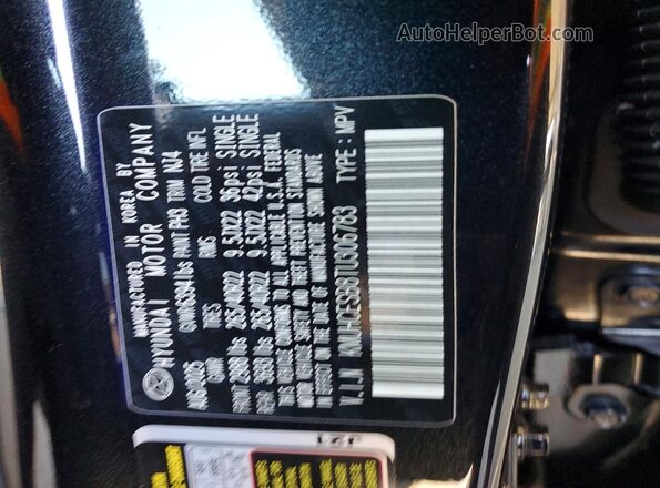 KMUHCESB8TU306783 2026 GENESIS GV80 Black VIN կոդի պիտակի տեսք