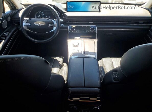 KMUHCESC1PU141089 2023 GENESIS GV80 White Dashboard view