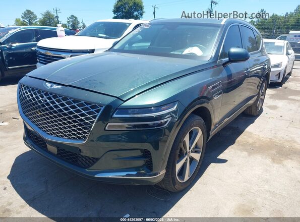 KMUHCESC2RU151942 2024 GENESIS GV80 Green Առջևի ձախ երեք քառորդ տեսարան