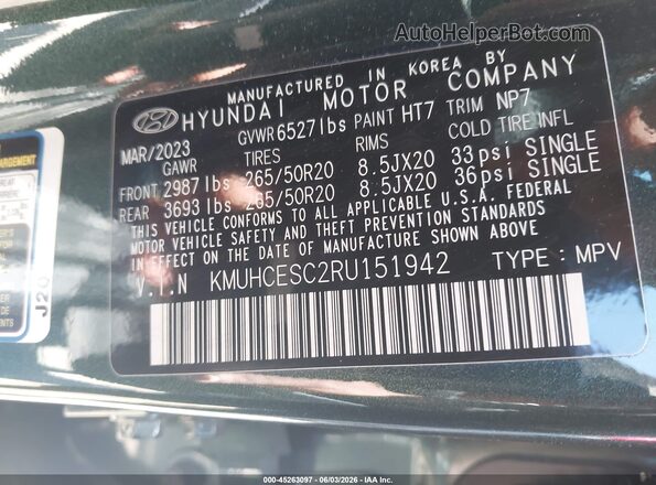 KMUHCESC2RU151942 2024 GENESIS GV80 Green Շարժիչի բաժամունքի տեսք