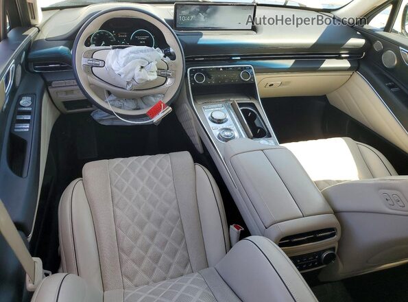 KMUHCESC2RU171303 2024 GENESIS GV80 White Dashboard view