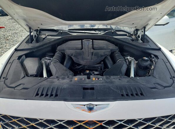 KMUHCESC8MU056990 2021 GENESIS GV80 White Engine compartment view