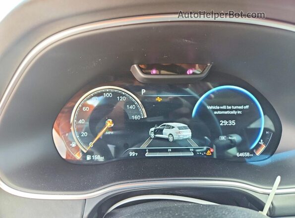 KMUHCESC8MU056990 2021 GENESIS GV80 White Instrument cluster view