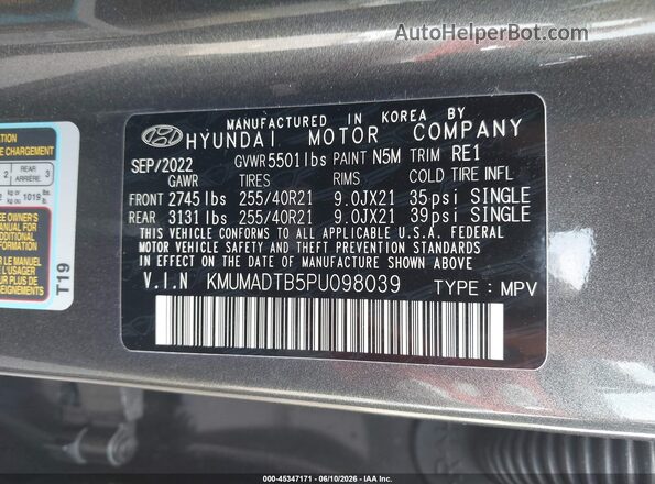 KMUMADTB5PU098039 2023 GENESIS GV70 Gray Շարժիչի բաժամունքի տեսք