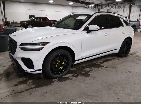 KMUMCDTC0NU037066 2022 GENESIS GV70 White წინა მარცხენა ხედი სამი მეოთხედიდან