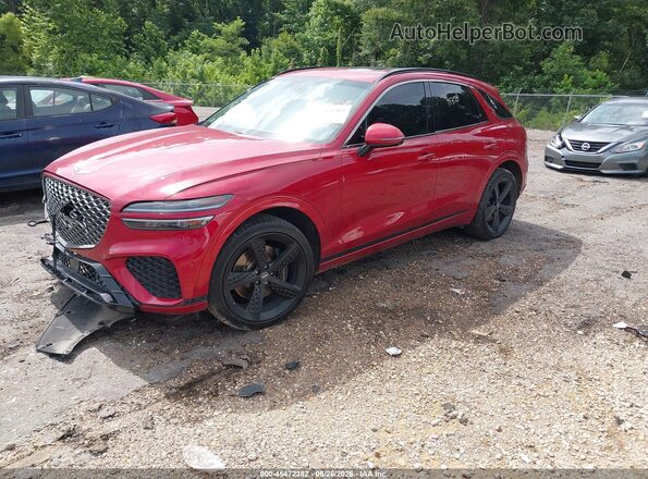 KMUMCDTC8NU041642 2022 GENESIS GV70 Red წინა მარცხენა ხედი სამი მეოთხედიდან