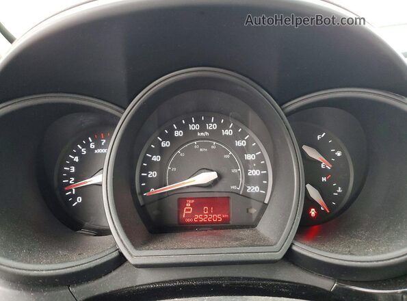 KNADM4A32G6548463 2016 KIA RIO Gray ხელსაწყოთა პანელის ხედი