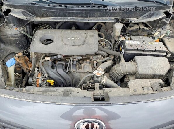 KNADM4A32G6548463 2016 KIA RIO Gray უკანა სალონის ხედი
