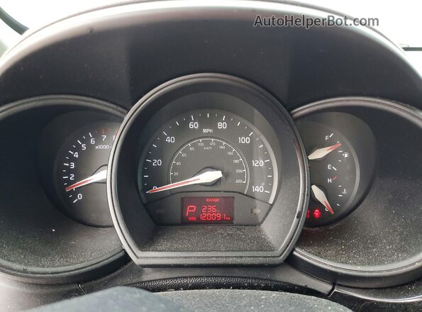 KNADM4A36H6051577 2017 KIA RIO Серебряный Вид щитка приборов