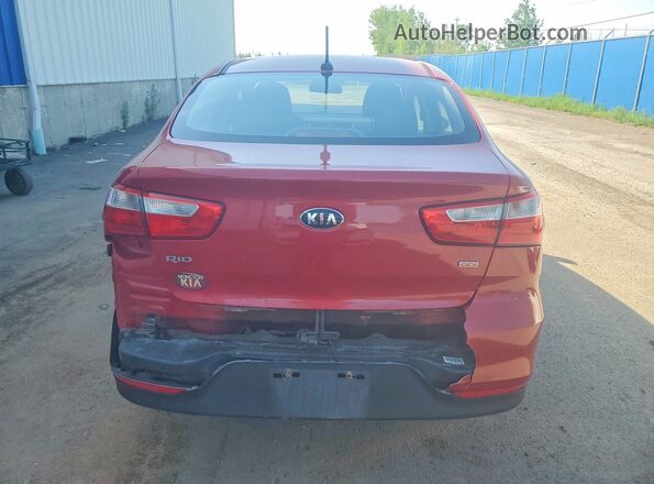 KNADM4A36H6071232 2017 KIA RIO Red Հետևի տեսք