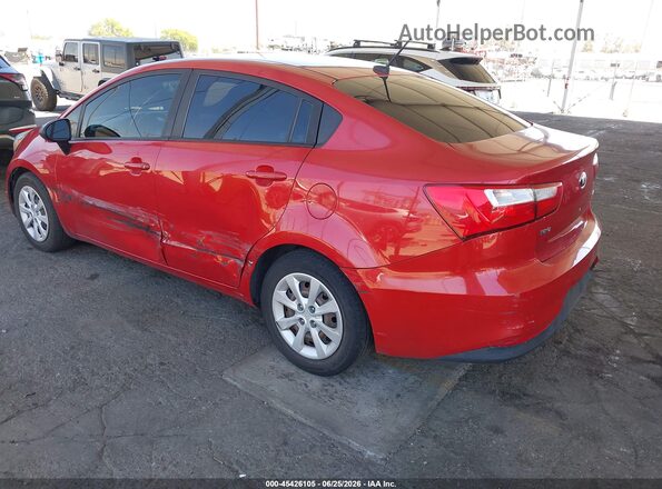 KNADM4A38H6117529 2017 KIA RIO Red Հետևի ձախ
