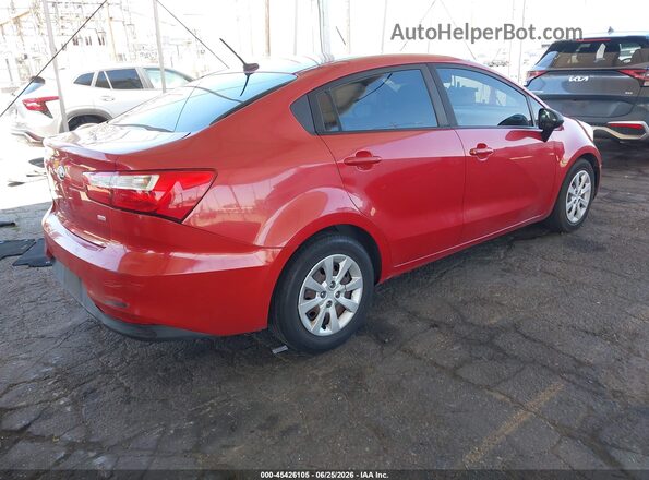 KNADM4A38H6117529 2017 KIA RIO Red Հետևի աջ