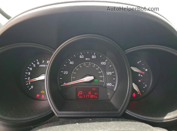 KNADM4A3XG6597037 2016 KIA RIO White Widok zestawu wskaźników