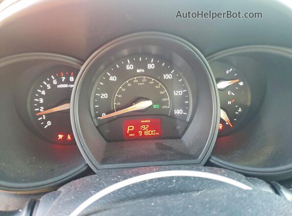 KNADN4A32G6569830 2016 KIA RIO Red Widok zestawu wskaźników