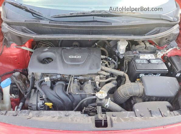 KNADN4A32G6569830 2016 KIA RIO Red Widok wnętrza z tyłu