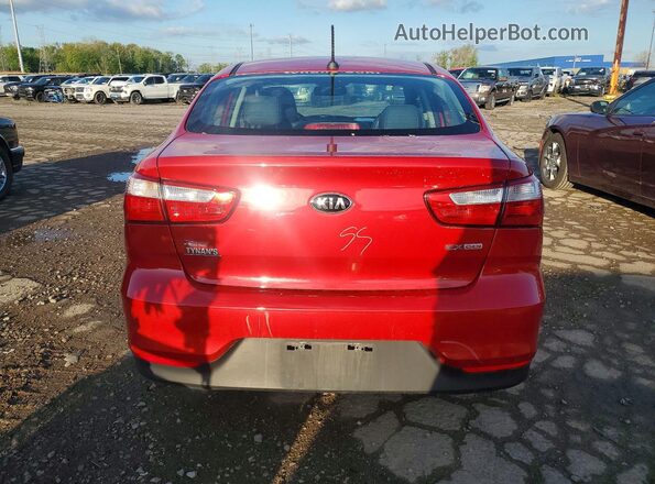KNADN4A32G6569830 2016 KIA RIO Red Widok z tyłu