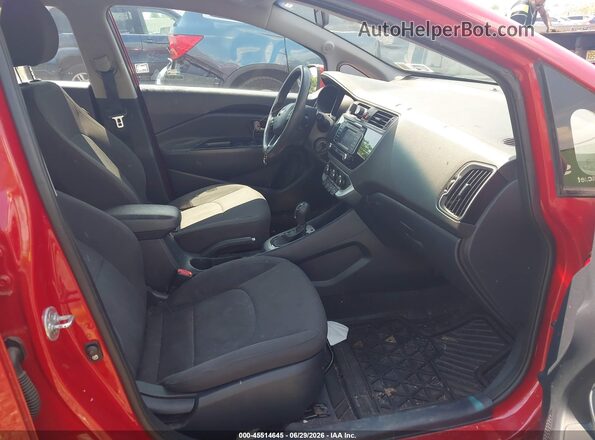 KNADN4A39G6600717 2016 KIA RIO Red Вид салону спереду