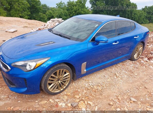 KNAE15LA2J6041214 2018 KIA STINGER Blue Передня ліва чверть