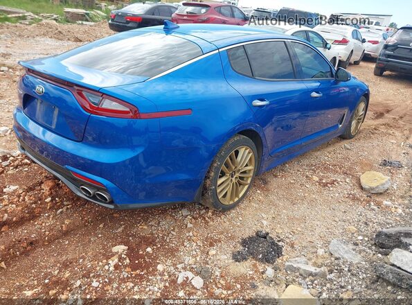 KNAE15LA2J6041214 2018 KIA STINGER Blue Задня права чверть