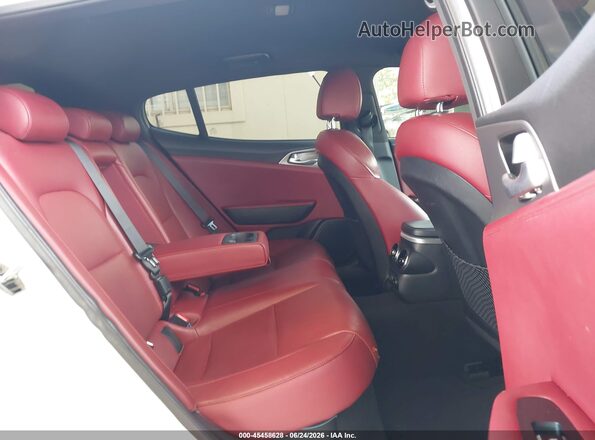 KNAE35LC0K6045971 2019 KIA STINGER White VIN sticker view