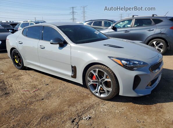 KNAE35LC2J6039183 2018 KIA STINGER Gray Front right