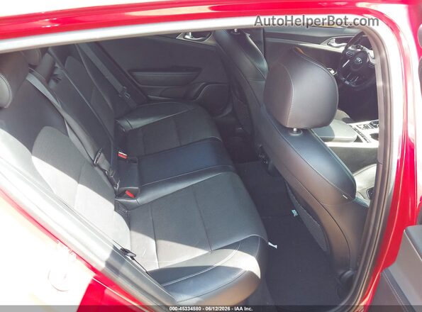 KNAE35LC2K6050928 2019 KIA STINGER Red VIN კოდის სტიკერის ხედი