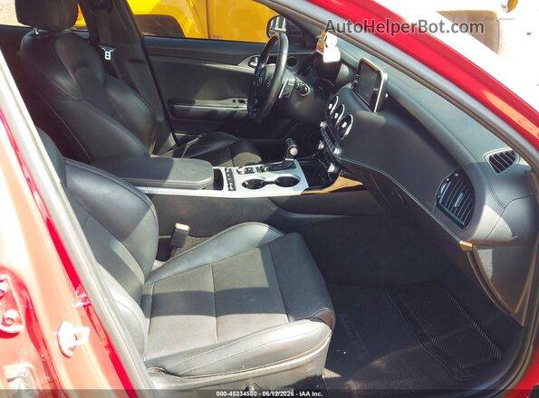 KNAE35LC2K6050928 2019 KIA STINGER Red წინა სალონის ხედი