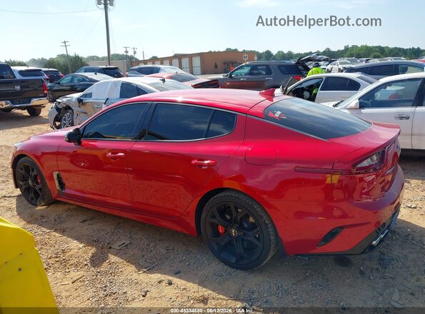 KNAE35LC2K6050928 2019 KIA STINGER Red სალონის 360-გრადუსიანი ხედი